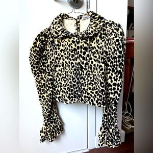 Batsheva Velvet Leopard Top
